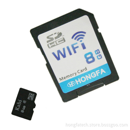WiFi SD Memory Card Reader 8GB Class 4 Adapter+TF Card (HF-WS01)